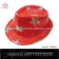 Wholesale sequin fedora hat with stars